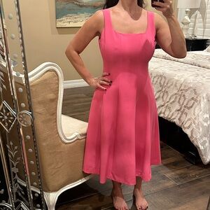 Ann Taylor Vibrant Pink Midi Dress